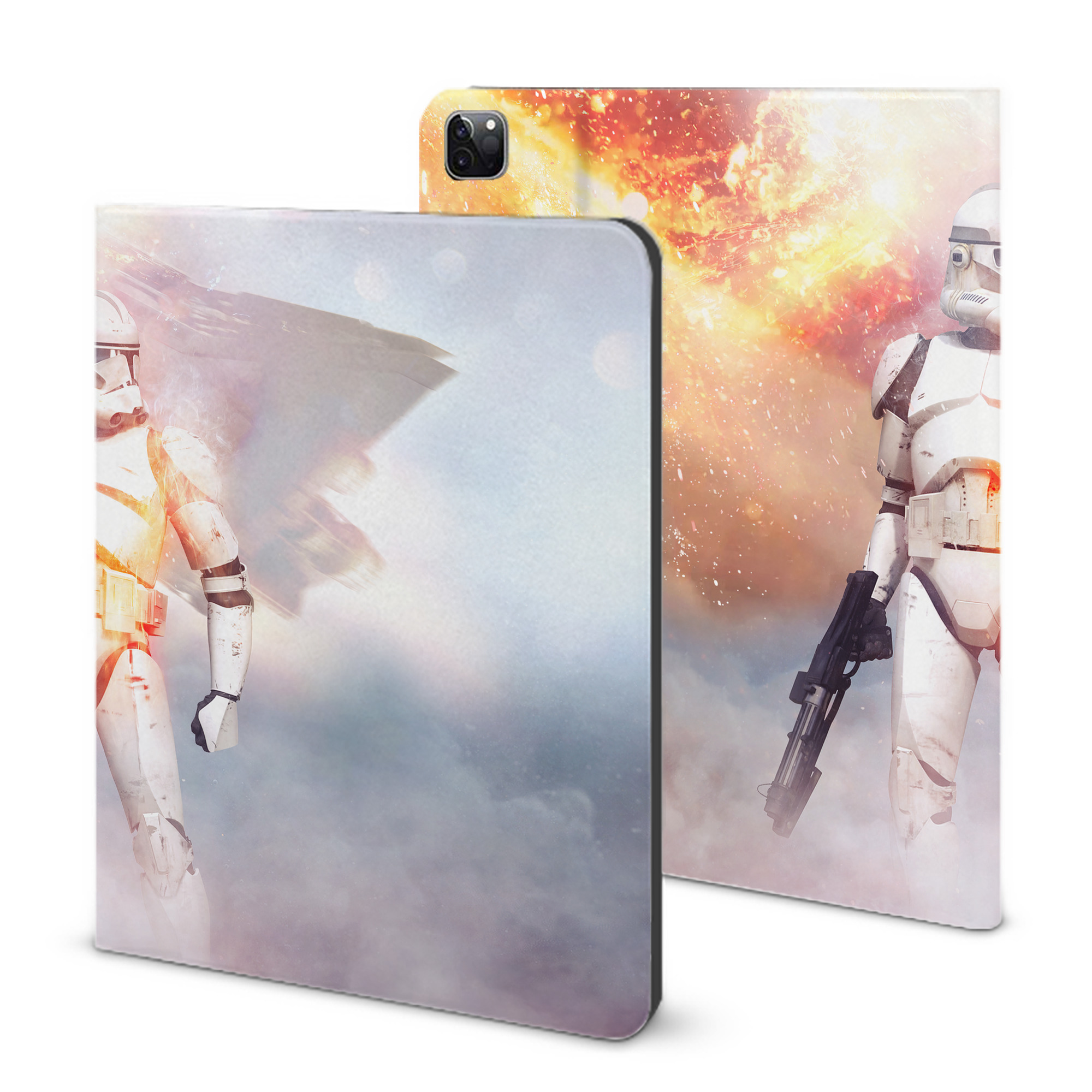 （画像用） スター・ウォーズ Star Wars IPad ケース ブック型 PUレザー TPU 耐衝撃 軽量 薄型 ペン収納なし 全面保護 IPad 各モデル対応